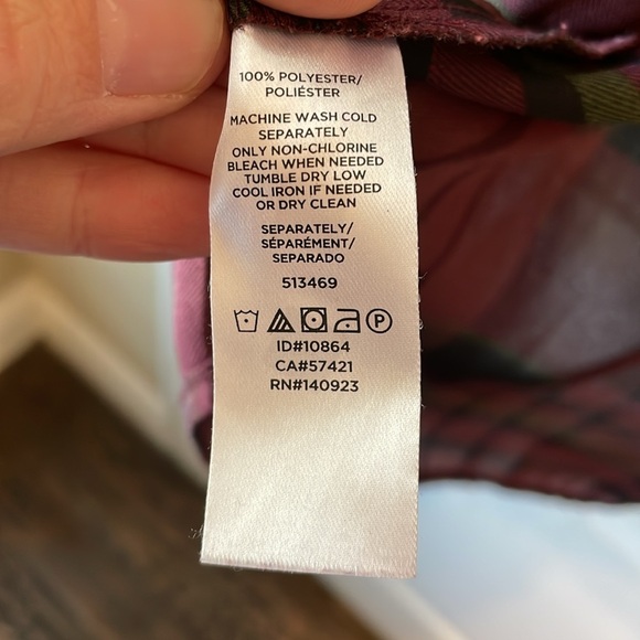 Ann Taylor Factory button down top plaid dark academia preppy workwear holiday - Picture 3 of 5